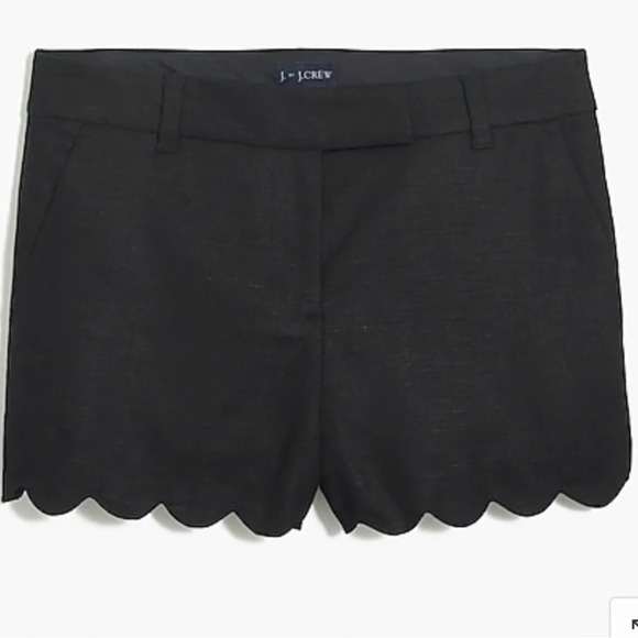 J Crew Factory Scalloped Black Shorts, NWT, Size 14, - Picture 3 of 7